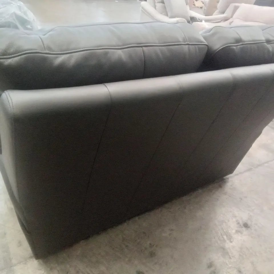 DESIGNER G PLAN MADE SEATTLE 2 SEATER SOFA - CAMBRIDGE SLATE LEATHER 