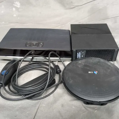 BOX OF APPROX 5 ASSORTED HOUSEHOLD ITEMS TO INCLUDE BT WIFI DISC, CABLES AND MY BOOK