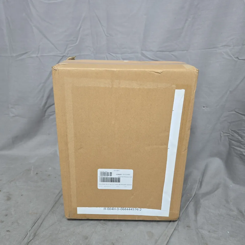 HOME STORIES SET OF TWO 2-IN-1 LAMPS WITH REMOVABLE LAMPSHADE