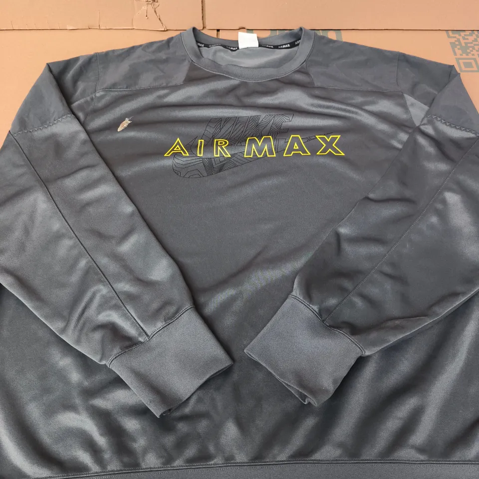 NIKE AIR MAX CREWNECK SWEATSHIRT – GREY - SIZE XXL