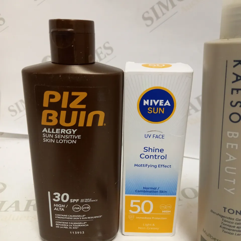 LOT OF APPROX 4 TO INCLUDE NIVEA SUNCREAM , FACE WASH , ETC