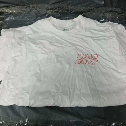 8X LIMO BOYS CHRISTMAS LIGHTS TOUR MEDIUM TEES IN WHITE 