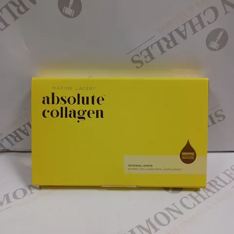 BOXED SEALED MAXINE LACEBY ABSOLUTE COLLAGEN ORAL SUPPLEMENTS - 14 X 10ML ORIGINAL LEMON