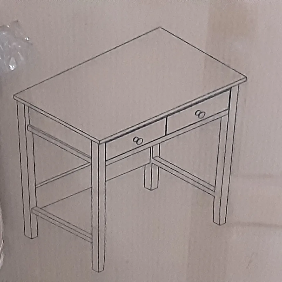BOXED LYNTON COMPACT DRESSING DESK , WHITE , H78 X W70 X D42CM 