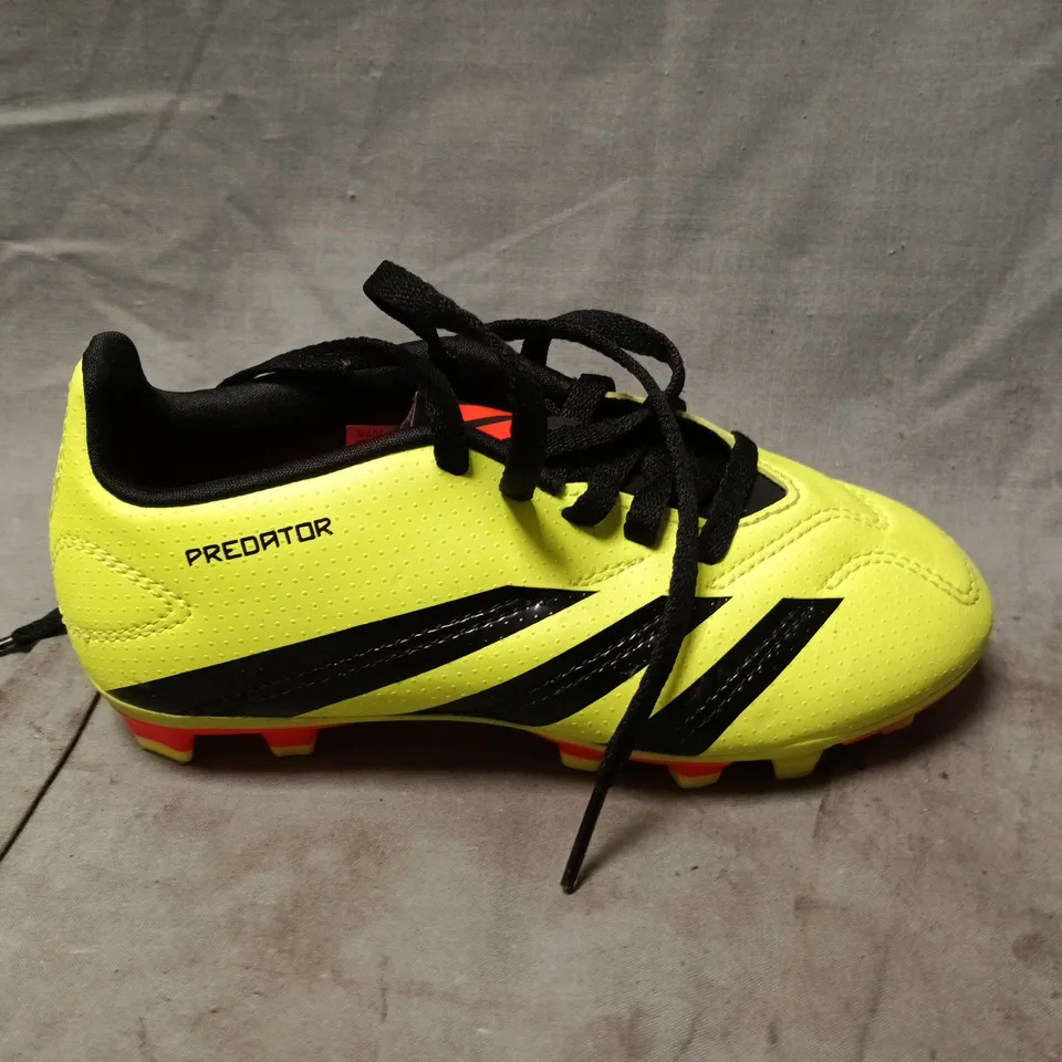 ADIDAS PREDATOR FOOTBALL BOOTS – NEON YELLOW/BLACK (KIDS) - UK 11.5K