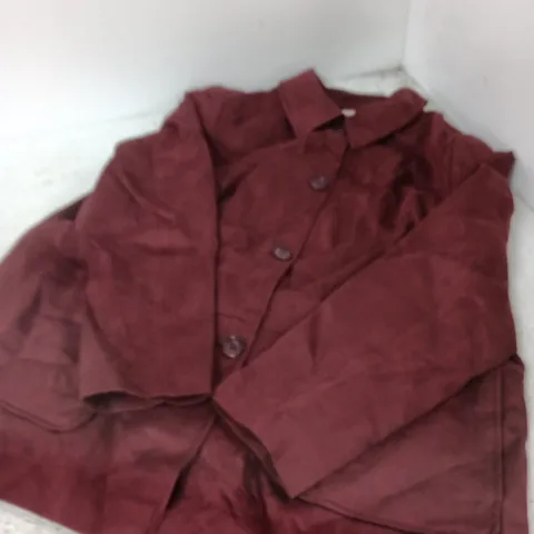 HELENE BERMAN LONDON – UK SIZE 22, BURGUNDY COAT (MADE IN ENGLAND)