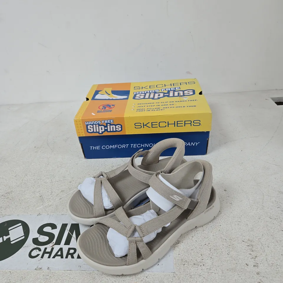 SKECHERS SLIP-INS SANDALS – BEIGE, WOMEN'S UK 7
