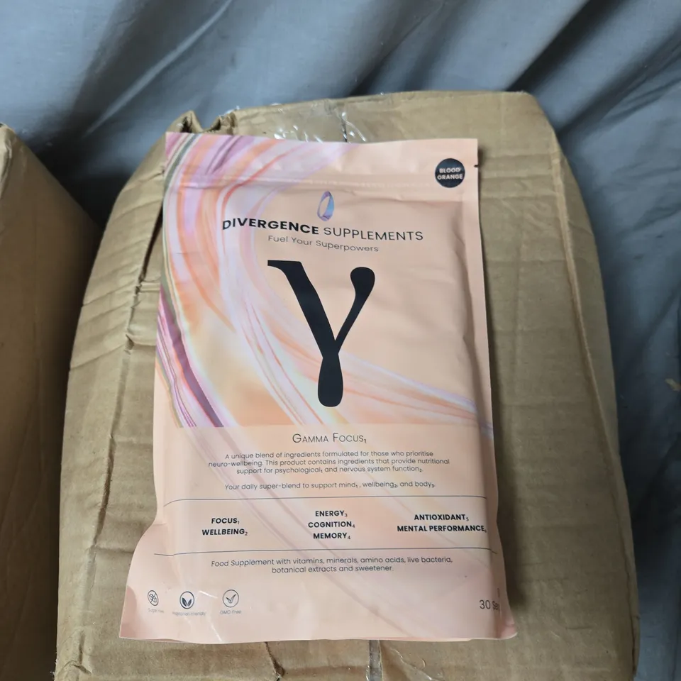 BOX OF 8 X 540G BLOOD ORANGE DIVERGENCE SUPPLEMENTS BLOOD ORANGE