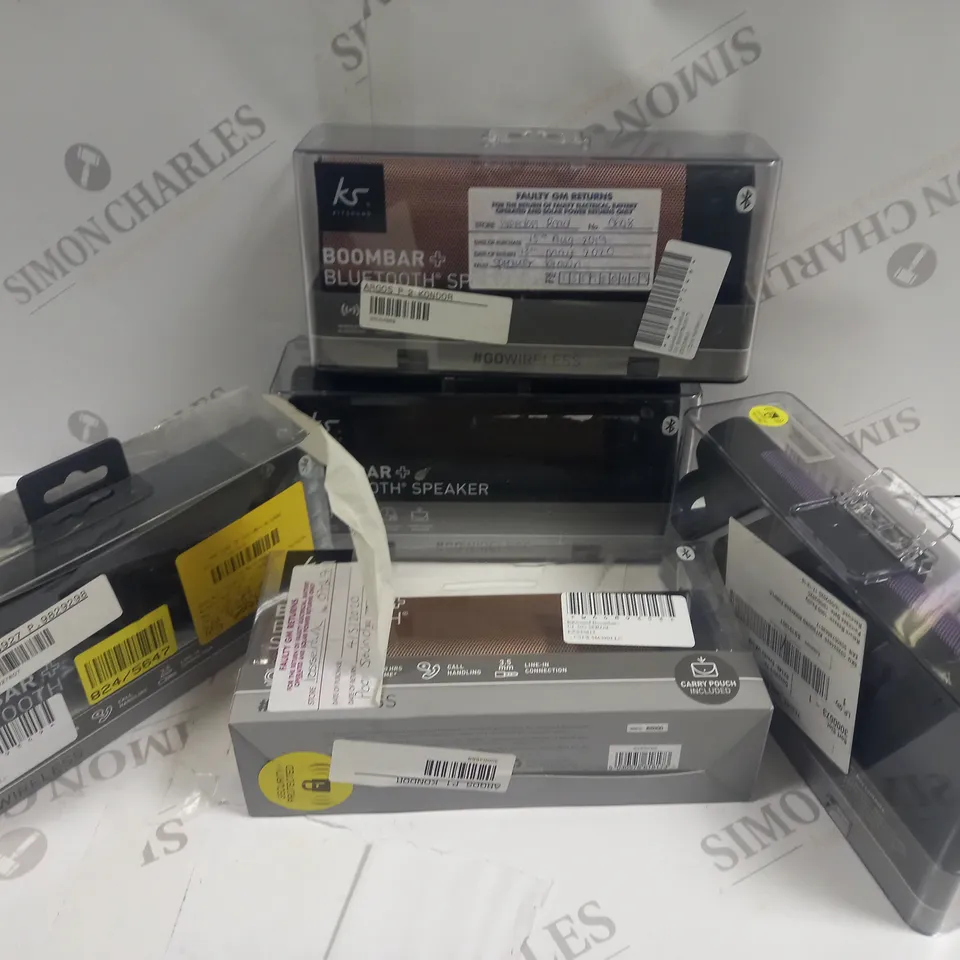 5 BOXED KITSOUND BOOMBAR+ IN VARIOUS COLOURS
