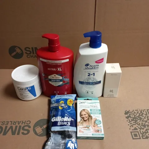 APPROXIMATEY 20 ASSORTED HEALTH AND BEAUTY PRODUCTS TO INCLUDE - HEADS & SHOULDERS 2-IN-1 SHAMPOO - GILLETTE BLUE 3 RAZORS AND CERAVE MOISTURISING CREAM