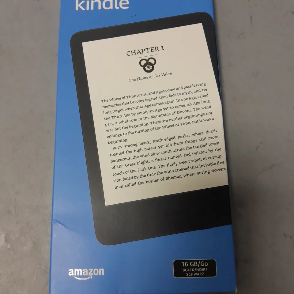 SEALED AMAZON KINDLE 16GB TABLET IN BLACK 