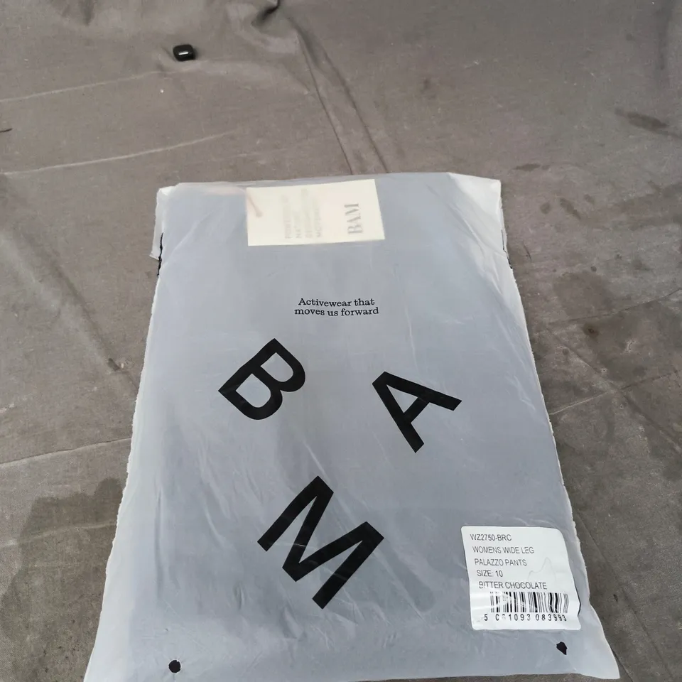 WOMENS WIDE LEG PALAZZO PANTS – BITTER CHOCOLATE – UK 10