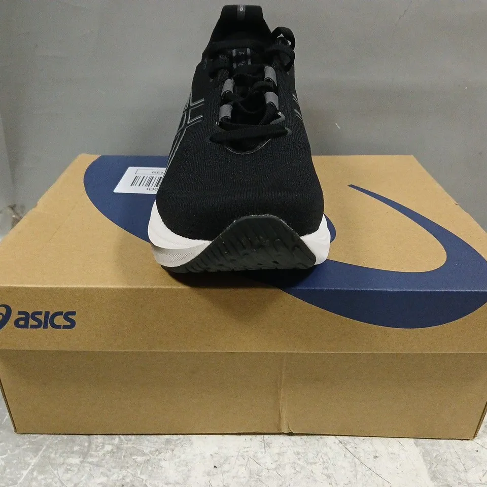 BOXED PAIR OF ASICS GEL-NIMBUS 26 WOMEN'S TRAINERS IN BLACK SIZE UK 6