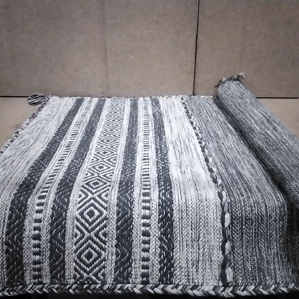 BRAND NEW PACO HOME 217 GREY KILIM RUG SIZE 80X150CM 