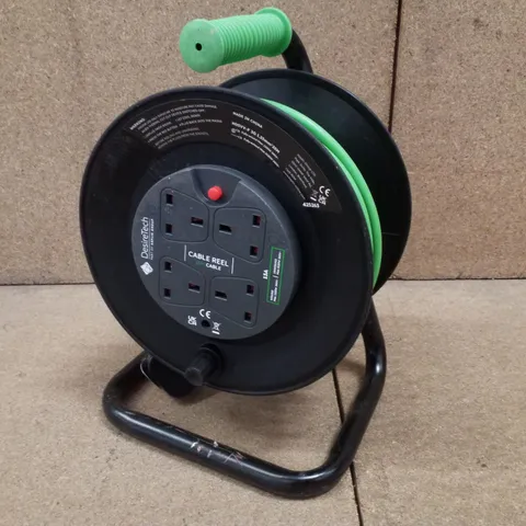 BOXED DESIRE TECH 4 SOCKETS 25M CABLE REEL 