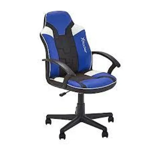 BOXED X ROCKER SATURN MID-BACK ESPORT GAMING CHAIR - BLACK / BLUE /WHITE (1 BOX)