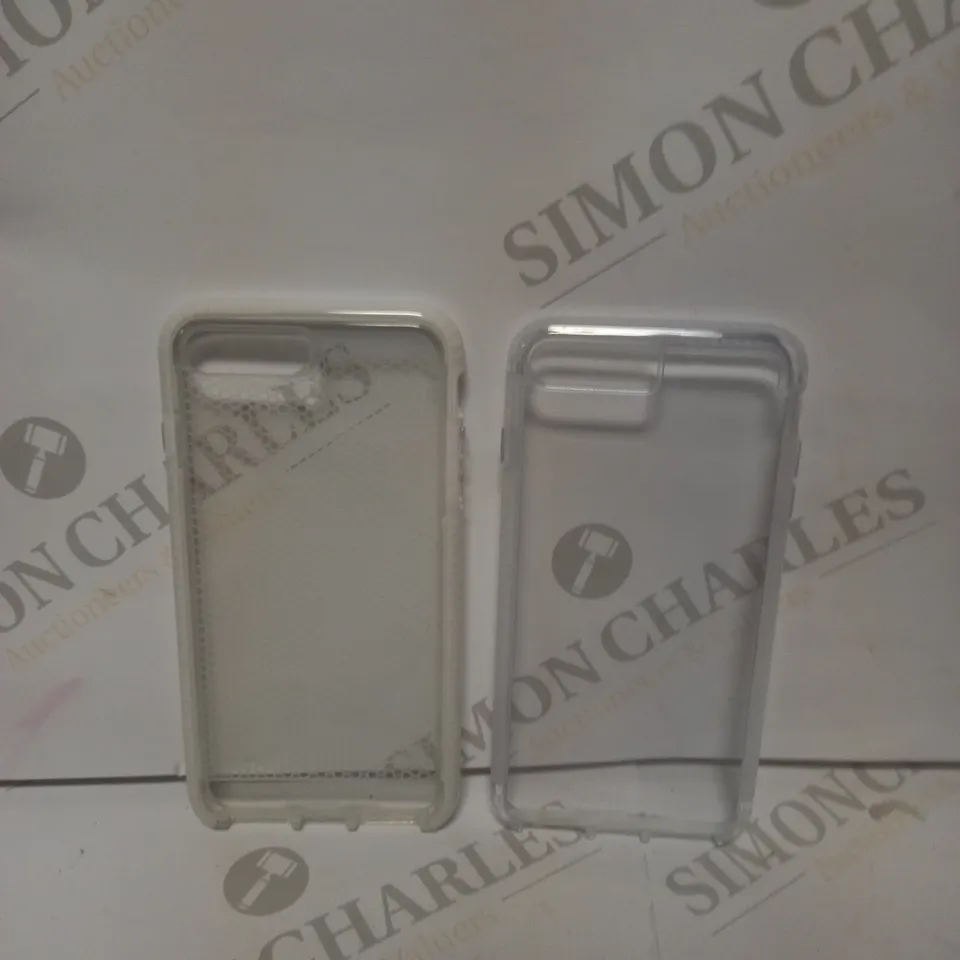 APPROXIMATELY 74 BRAND NEW BOXED TECH 21 ELECTRICAL CASES TO INCLUDE; 48 EVO MESH CLEAR AND 26 PURE CLEAR PHONE CASES OR IPHONE 7+ AND 8+