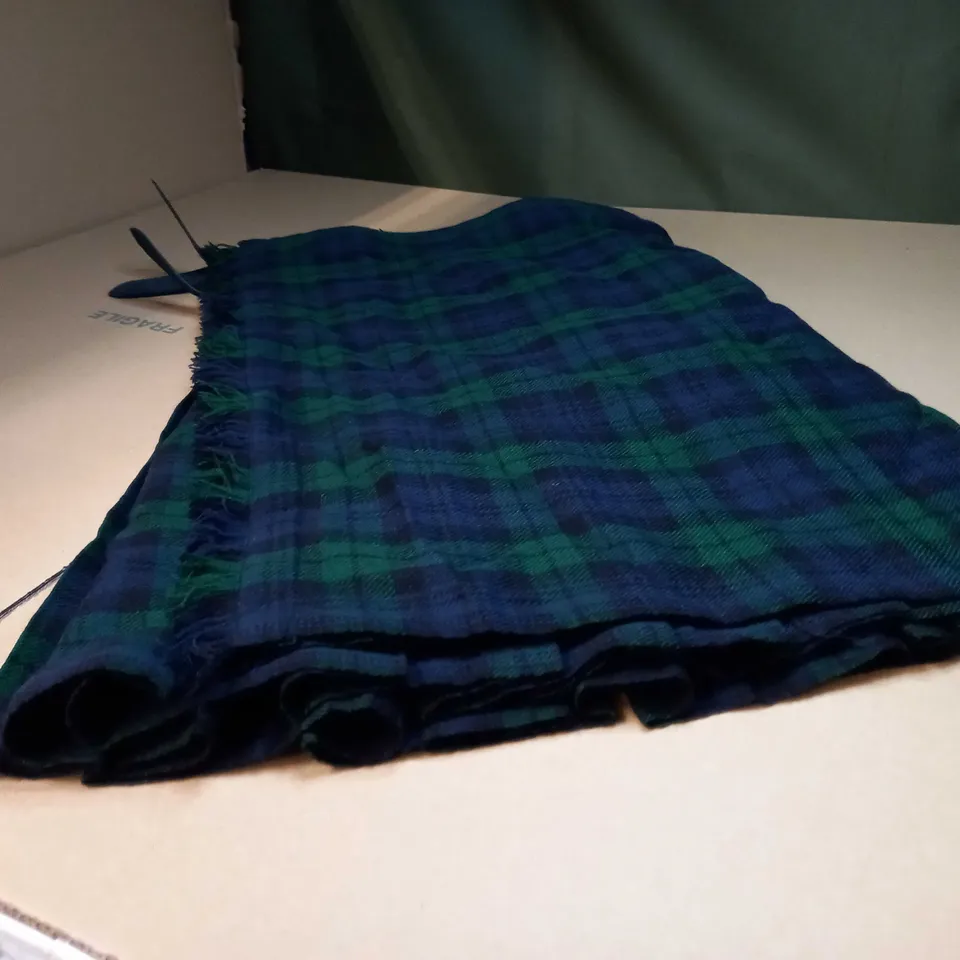 DESIGNER BLUE/GREEN CHECK KILT - SIZE W42