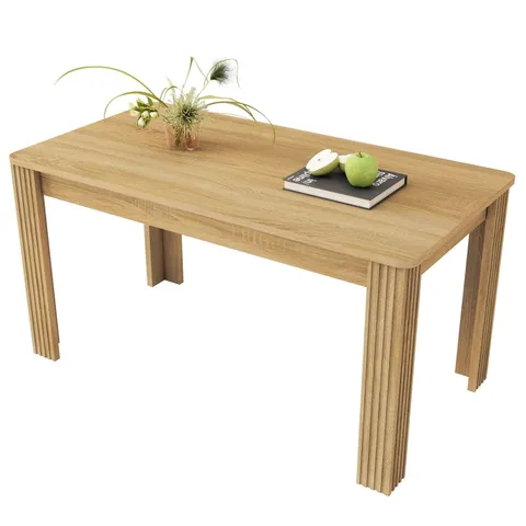 BOXED DINING TABLE RECTANGULAR WITH 4 LEGS - NATURAL (1 BOX)