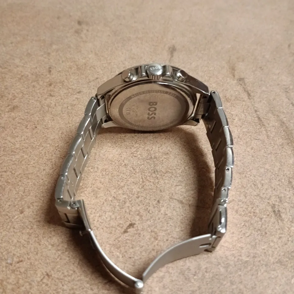 HUGO BOSS CHRONOGRAPH STAINLESS STEEL WATCH - BOXED