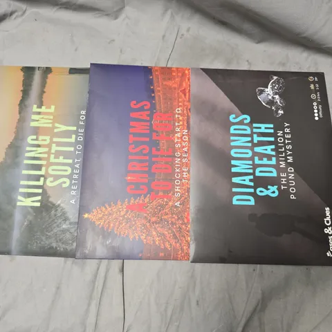 CASES & CLUES MYSTERY BOX SET – 3-PACK: A CHRISTMAS TO DIE FOR; KILLING ME SOFTLY; DIAMONDS & DEATH