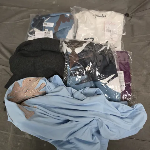 APPROXIMATELY 30 ASSORTED CLOTHING ITEMS IN VARIOUS SIZES, STYLES & COLOURS TO INCLUDE BRANDS SUCH AS FENDER, MNG, GINATRICOT, ETC - COLLECTION ONLY