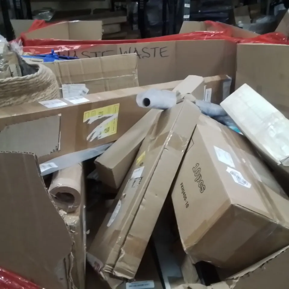 PALLET OF ASSORTED HOUSEHOLD GOODS AND PRODUCTS TO INCLUDE;ANGLE GRINDER,RETRACTABLE SAFETY GATE,AIR COOLER