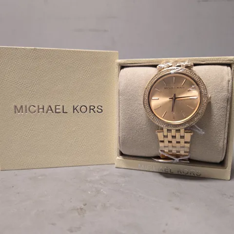 BOXED MICHAEL KORS ROSE GOLD CLASSIC WATCH 