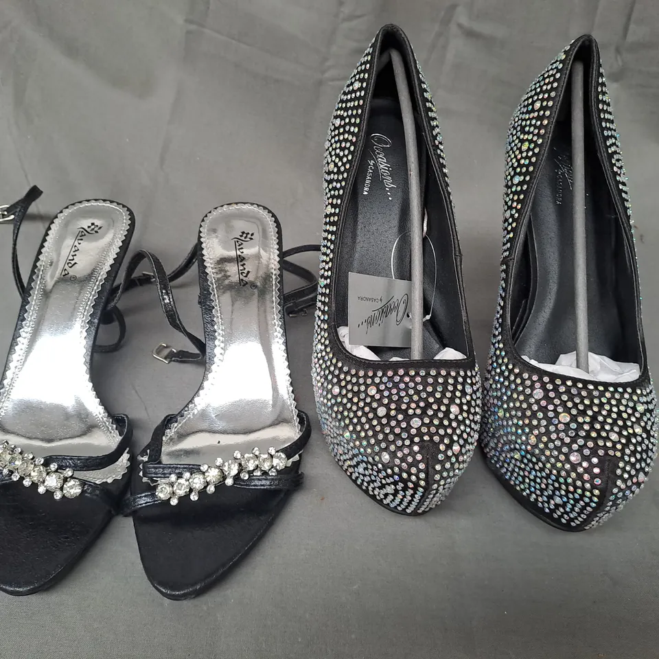 BOX OF APPROXIMATELY 10 ASSORTED PAIRS OF SHOES IN VARIOUS COLOURS, STYLES, AND SIZES
