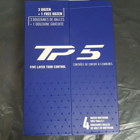 TAYLORMADE TP5 GOLF BALLS BOXED, 4 DOZEN (3 DOZEN + 1 FREE DOZEN)