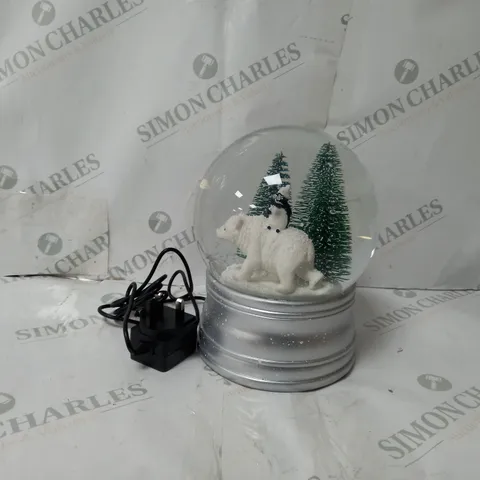 BOXED SANTA EXPRESS CHRISTMAS CHARACTER MUSICAL WATER SPINNER