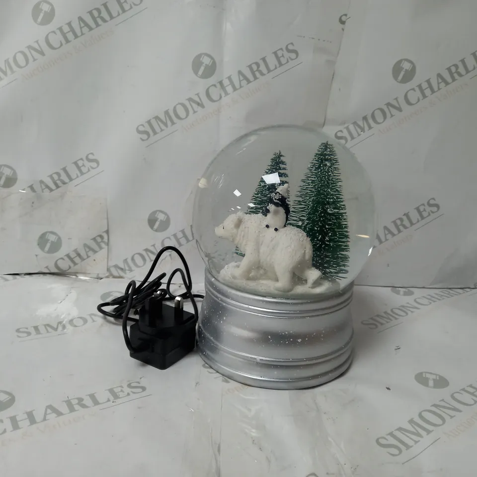 BOXED SANTA EXPRESS CHRISTMAS CHARACTER MUSICAL WATER SPINNER