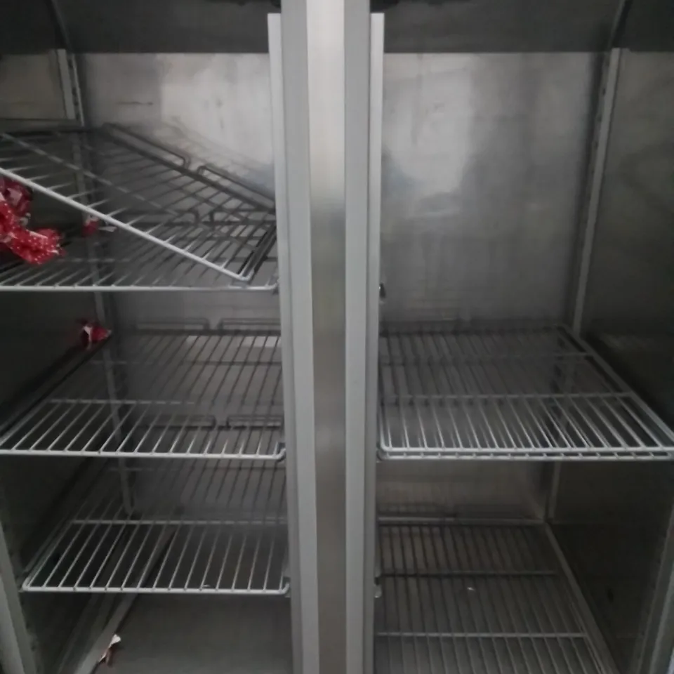 POLARIS COMMERCIAL SPA-TN-140 STAINLESS DOUBLE DOOR REFRIGERATED FOOD STORAGE UNIT