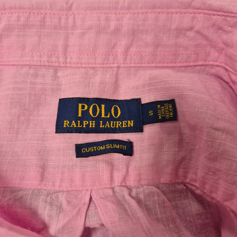 POLO RALPH LAUREN CUSTOM SLIM FIT PINK SHIRT – UK S (MEN'S)