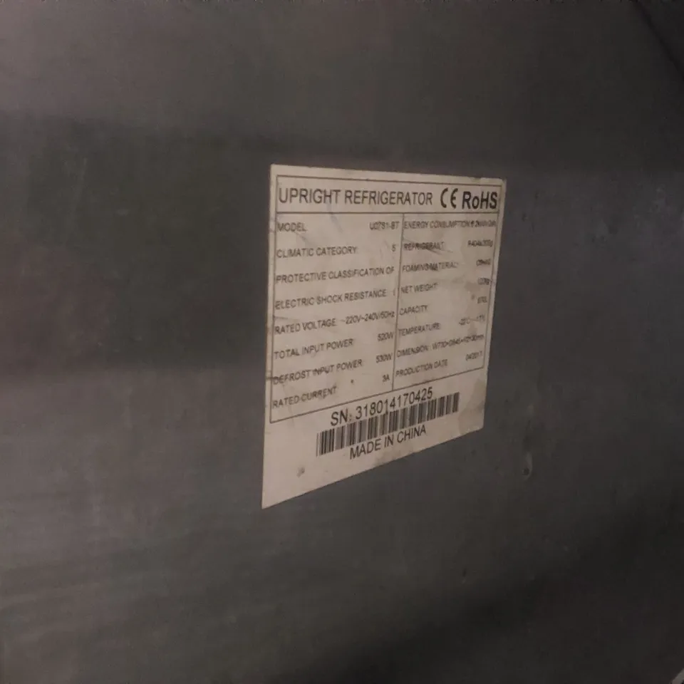 VALERA U07S1-BT SINGLE DOOR UPRIGHT FREEZER