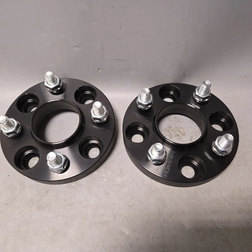 SET OF 2 20MM 63.3 M12X1.5 WHEEL SPACERS IN BLACK