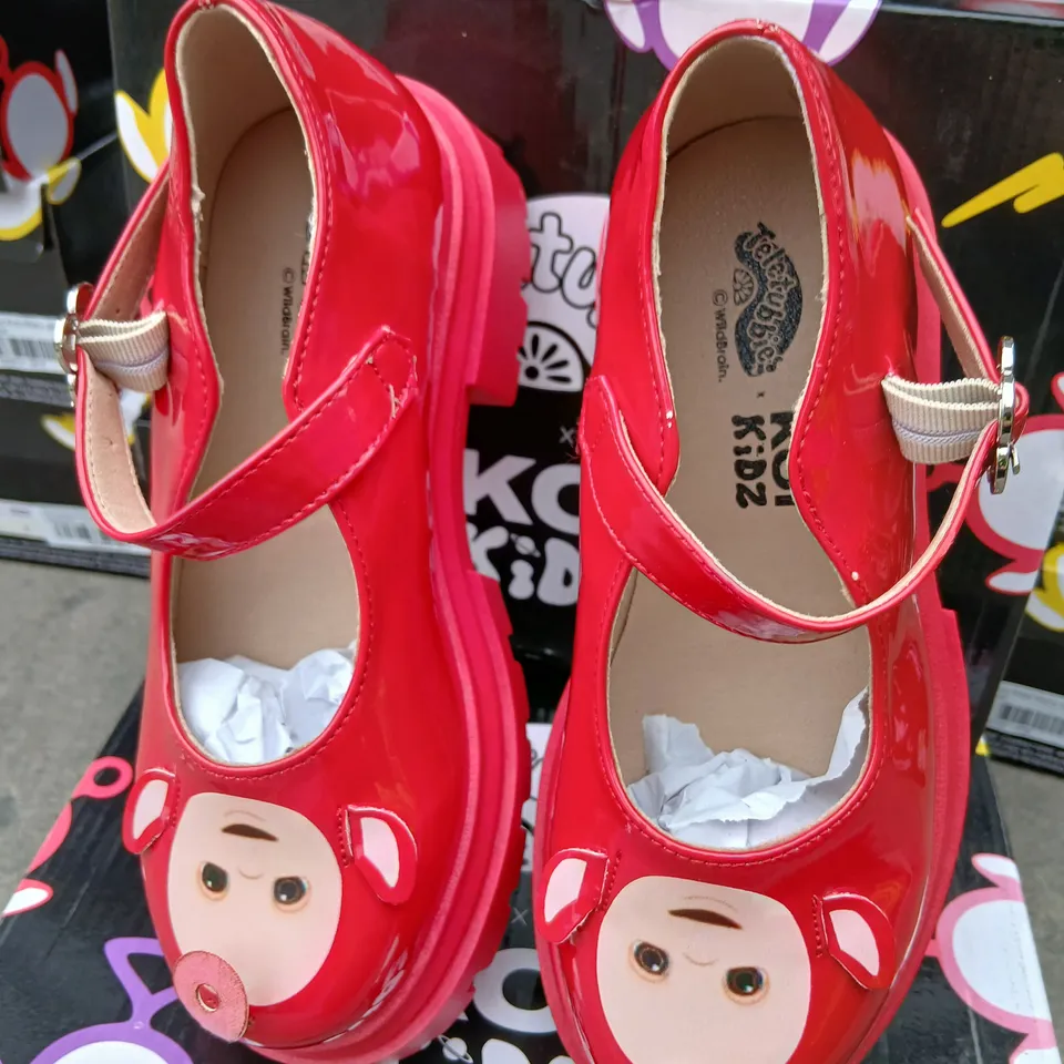 KOI X TELETUBBIES PO KIDZ MARY JANES – RED PATENT, UK 10