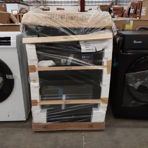 PACKAGED BEKO KDG611K FREESTANDING DOUBLE OVEN GAS COOKER BLACK
