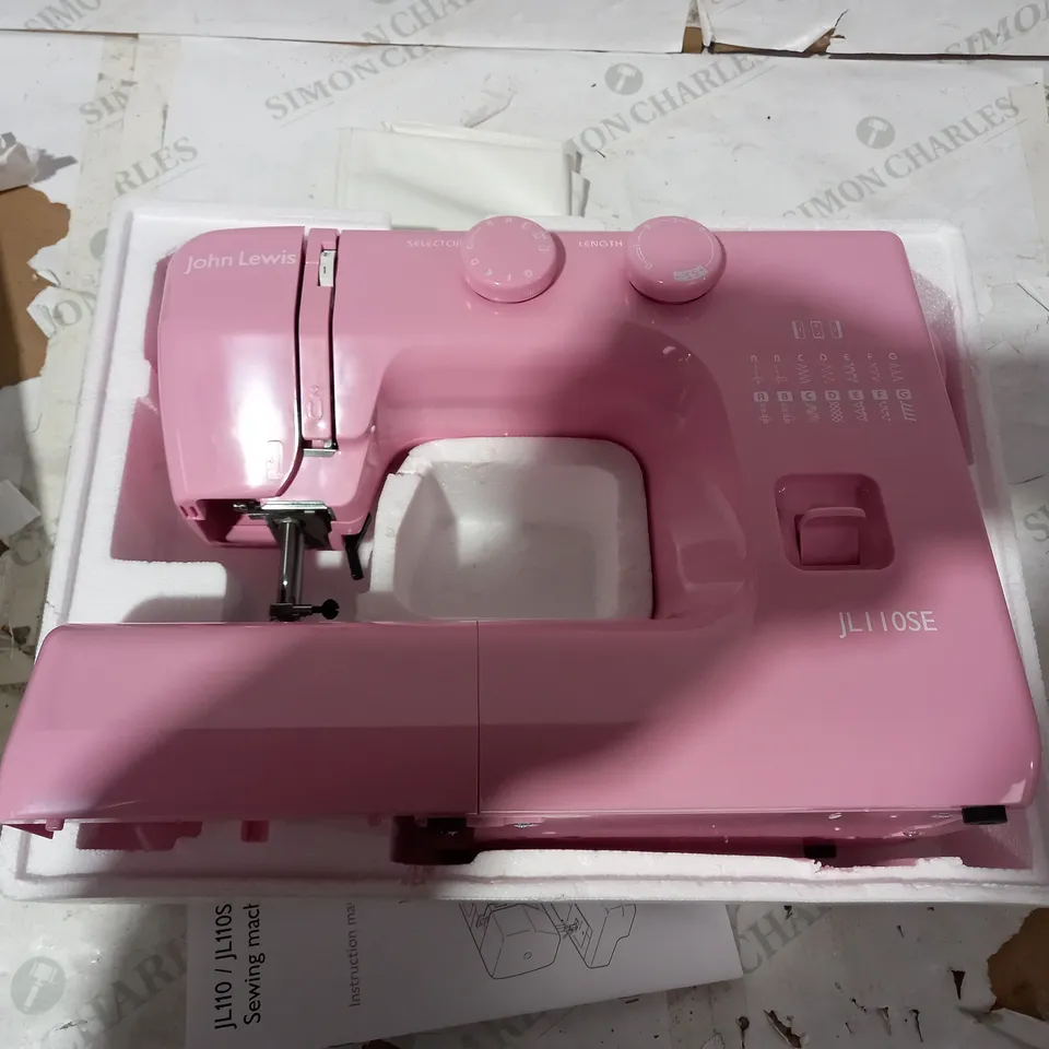 BOXED JOHN LEWIS SEWING MACHINE- PINK