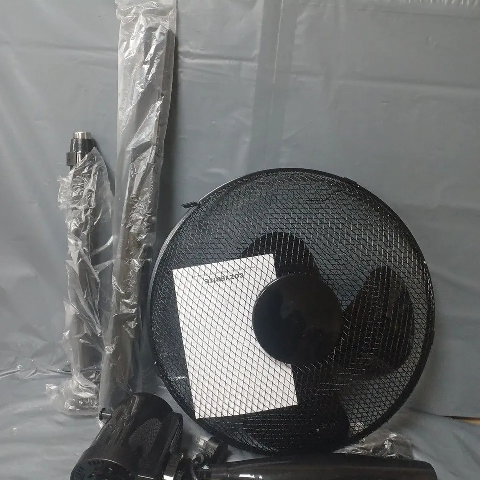 16" PEDESTAL FAN IN BLACK