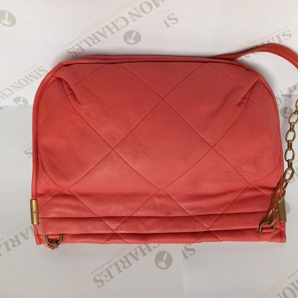LANVIN AMALIA LAMBSKIN CORAL BAG