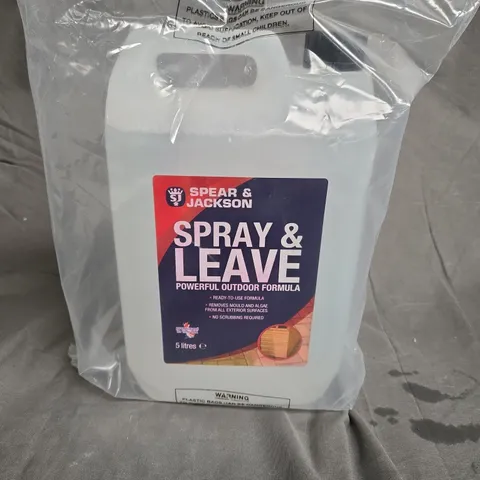 SPEAR & JACKSON SPRAY & LEAVE POWERFUL OUTDOOR FORMULA 5L - COLLECTION ONLY