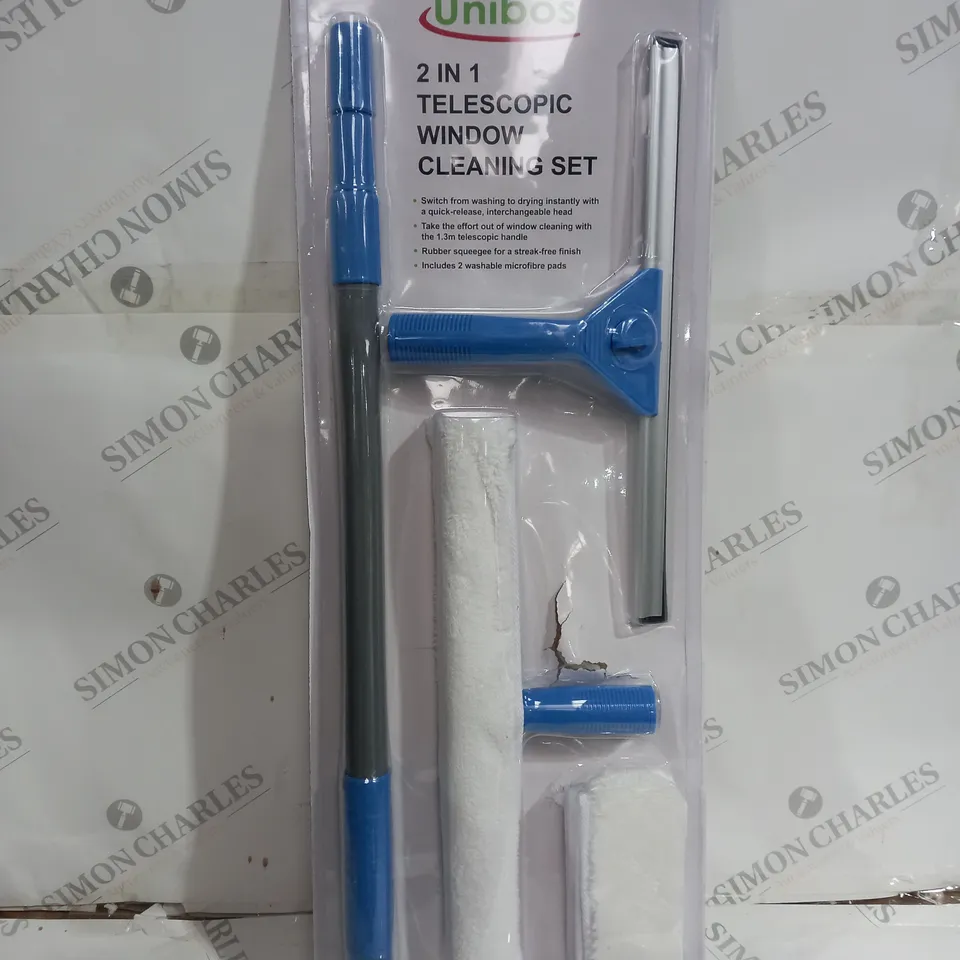 UNIBOS 2 IN 1 TELESCOPIC WINDOW CLEANING SET 