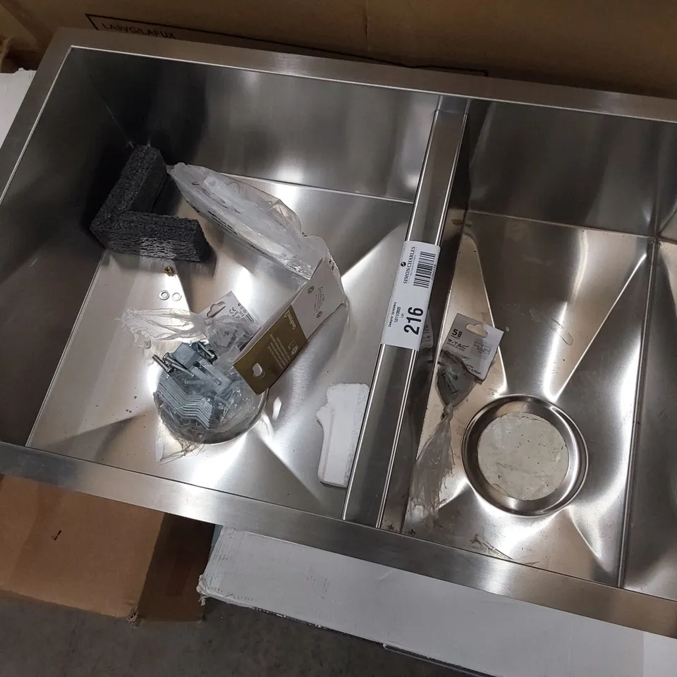 STAINLESS STEEL 1.5 SQUARE BOWL SINK