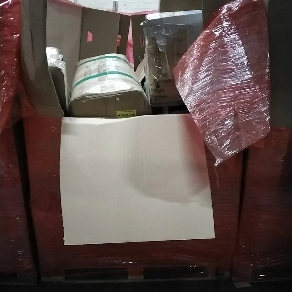 PALLET OF HOUSEHOLD ITEMS TO INCLUDE BABY PLAY MATS, SMART AIR PURIFIER 2, GROW LIGHT, BLENDER AND OTHER ASSORTED ITEMS...