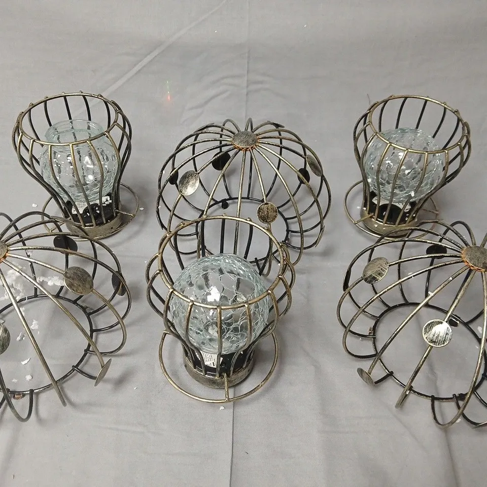 GARDEN REFLECTIONS SET OF 3 SOLAR WIRE TOADSTOOL LIGHTS