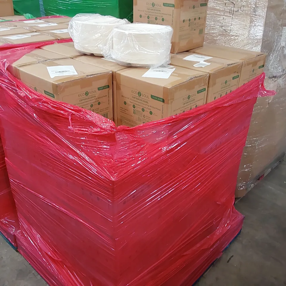 PALLET OF APPROXIMATELY 48 BOXES OF 200x 25.4CM (10" 3 COMPARTMENT) ROUND PULP MOLDED PLATES 