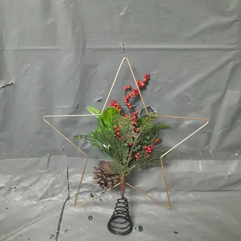 STAR WITH FOLIAGE CHRISTMAS TREE TOPPER