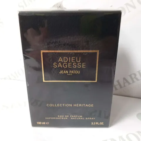 BOXED AND SEALED ADIEU SAGESSE JEAN PATOU COLLECTION HERITAGE EAU DE PARFUM 100ML