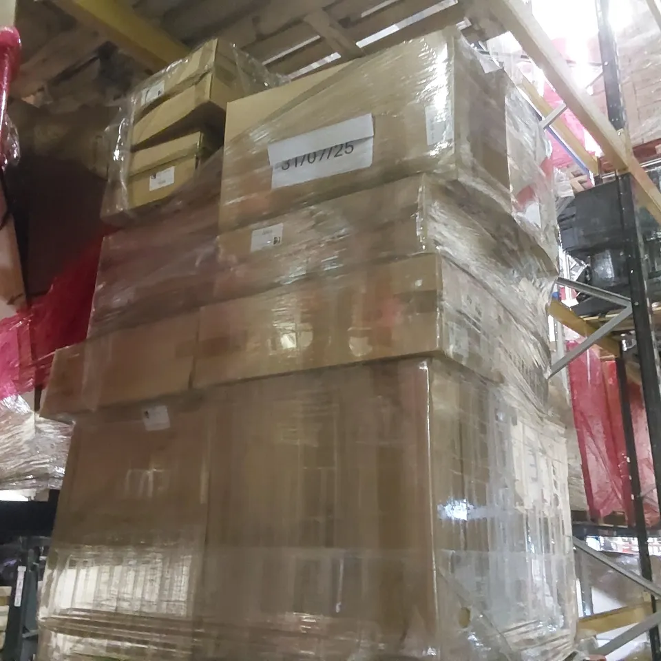 PALLET CONTAINING A LARGE ASSORTMENT OF BATHROOM FURNITURE PARTS INCLUDING: CALYPSO WALL UNIT CARCASSES, CALYPSO BASE CARCASSES ECT